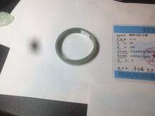 Load image into Gallery viewer, 51.6mm certified Type A 100% Natural oily dark green  thin style Jadeite jade bangle AM73-2825
