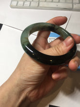 Load image into Gallery viewer, 57.8mm Certified 100% natural Type A dark green/black/red/brown jadeite bangle PD84-9793
