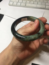 Load image into Gallery viewer, 58.5mm Certified 100% natural Type A dark green/sunny green/black/red/brown jadeite bangle PD83-9761
