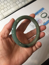 Load image into Gallery viewer, 60.2mm certified type A 100% Natural sunny green brown oily dark green gray black Jadeite jade bangle PH191-6937
