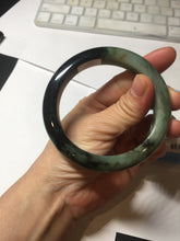 Load image into Gallery viewer, 58.5mm Certified 100% natural Type A dark green/sunny green/black/red/brown jadeite bangle PD83-9761
