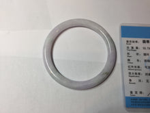 Load image into Gallery viewer, 59.5mm certified Type A 100% Natural light green purple white round cut Jadeite Jade bangle PB265-3197

