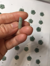 Load image into Gallery viewer, 100% Natural type A green gray with green floating flowers  jadeite Forget-Me-Not(勿忘我) Flower Pendant group PA251
