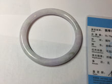Load image into Gallery viewer, 59.5mm certified Type A 100% Natural light green purple white round cut Jadeite Jade bangle PB265-3197

