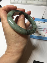 Load image into Gallery viewer, 58.5mm Certified 100% natural Type A dark green/sunny green/black/red/brown jadeite bangle PD83-9761
