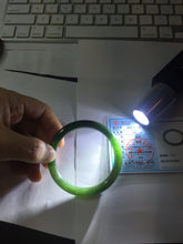 Load image into Gallery viewer, 53.1mm certified 100% Natural dark green/black nephrite (碧玉)  bangle HN147-0518
