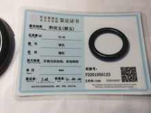 Load image into Gallery viewer, 57.4mm certified 100% Natural dark green/black(碧玉) chubby round cut nephrite bangle HN188-0123
