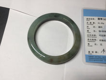Load image into Gallery viewer, 58.5mm Certified 100% natural Type A dark green/sunny green/black/red/brown jadeite bangle PD85-9801
