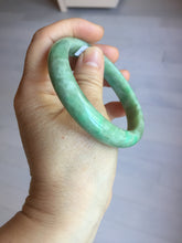 Load image into Gallery viewer, 58.4mm Certified Type A 100% Natural sunny green gray Jadeite Jade bangle PA117-9894
