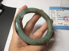 Load image into Gallery viewer, 58.5mm Certified 100% natural Type A dark green/sunny green/black/red/brown jadeite bangle PD85-9801
