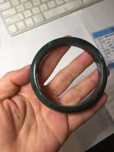 Load image into Gallery viewer, 59mm Certified Type A 100% Natural dark green/blue/gray/black Guatemala Jadeite bangle BS144-6408
