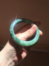 Load image into Gallery viewer, 56.7mm Certified Type A 100% Natural Woodland Green Jadeite Bangle AZ185-0428
