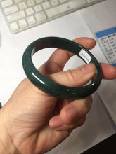 Load image into Gallery viewer, 59mm Certified Type A 100% Natural dark green/blue/gray/black Guatemala Jadeite bangle BS144-6408
