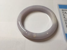 Load image into Gallery viewer, 56mm certified 100% Natural type A light purple white Jadeite Jade bangle PH192-8254
