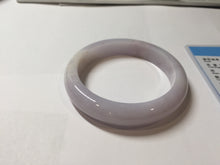 Load image into Gallery viewer, 56mm certified 100% Natural type A light purple white Jadeite Jade bangle PH192-8254
