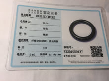 Load image into Gallery viewer, 55mm certified 100% Natural dark green/black/gray(碧玉) chubby round cut nephrite bangle HN189-0137
