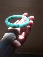 Load image into Gallery viewer, 56.7mm Certified Type A 100% Natural Woodland Green Jadeite Bangle AZ185-0428
