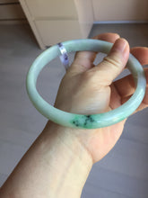 Load image into Gallery viewer, Etsy 已经列 80mm certified Type A 100% Natural sunny green purple yellow(FU LU SHOU 福禄寿) plus size Jadeite Jade bangle BG212-5428
