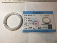 Load image into Gallery viewer, 54mm Certified type A 100% Natural sunny green purple round cut Jadeite bangle PC101-4952
