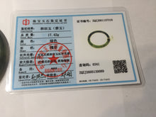 Load image into Gallery viewer, 55mm Certified 100% Natural Fresh Young Green/Dark Green/Black Green Ink Painting (绿水墨) Round Cut Nephrite (Wulanhai 乌兰海碧玉) Bangle HN149-7310
