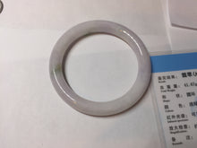 Load image into Gallery viewer, 54mm Certified type A 100% Natural sunny green purple round cut Jadeite bangle PC101-4952
