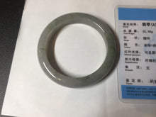 Load image into Gallery viewer, 53mm 100% natural certified dark green/gray jadeite jade bangle BM53-8655
