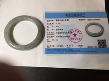 Load image into Gallery viewer, 53mm 100% natural certified dark green/gray jadeite jade bangle BM53-8655

