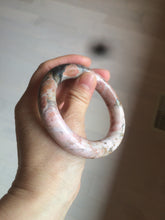 Load image into Gallery viewer, 54.9mm 100% natural red/pink/black chubby round cut rose stone (Rhodonite) bangle XY84
