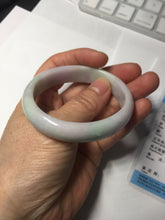 Load image into Gallery viewer, 51.5mm certified Type A 100% Natural sunny green purple oval Jadeite Jade bangle PC5-4031
