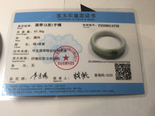 Load image into Gallery viewer, 54.6mm certified 100% natural Type A light gray white purple chubby jadeite jade bangle PH150-4758
