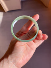 Load image into Gallery viewer, 51.6mm certified Type A 100% Natural oily dark green  thin style Jadeite jade bangle AM73-2825
