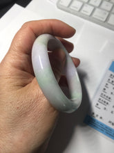 Load image into Gallery viewer, 51.5mm certified Type A 100% Natural sunny green purple oval Jadeite Jade bangle PC5-4031
