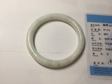 Load image into Gallery viewer, 57.5mm Certified Type A 100% Natural sunny green/white(白底青) Jadeite Jade bangle PE38-2865
