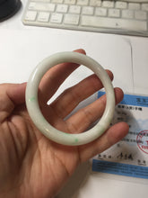 Load image into Gallery viewer, 57.5mm Certified Type A 100% Natural sunny green/white(白底青) Jadeite Jade bangle PE38-2865
