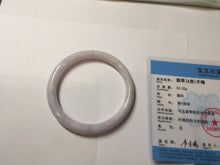Load image into Gallery viewer, 57.3mm Certified Type A 100% Natural white purple brown red round cut Jadeite bangle PH193-8258
