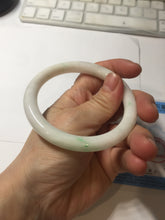 Load image into Gallery viewer, 57.5mm Certified Type A 100% Natural sunny green/white(白底青) Jadeite Jade bangle PE38-2865
