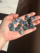 Load image into Gallery viewer, 100% Natural type A black white(Wuji 乌鸡, Shuimo 水墨) small happy Buddha (拇指佛) jadeite Jade pendant group PB44
