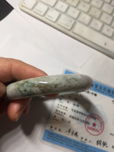 Load image into Gallery viewer, 61.2mm Certified Type A 100% Natural light green/sunny green/brown/black/purple(Rocky Mountain Dusk) chubby Jadeite bangle PD89-1092
