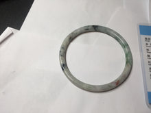 Load image into Gallery viewer, 60.2mm certified Type A 100% Natural sunny green red brown slim round cut Jadeite Jade bangle PH209-6198
