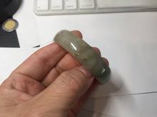 Load image into Gallery viewer, 52.7mm Type A 100% Natural icy sunny green/gray/black/brown Jadeite Jade bangle AT49
