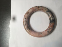 Load image into Gallery viewer, 54.9mm 100% natural red/pink/black chubby round cut rose stone (Rhodonite) bangle XY84

