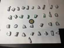 Load image into Gallery viewer, 100% natural type A icy watery sunny green/purple small Jadeite Jade baroque pendant group AX149
