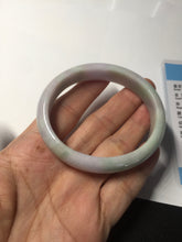 Load image into Gallery viewer, 51.5mm certified Type A 100% Natural sunny green purple oval Jadeite Jade bangle PC5-4031
