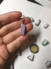 Load image into Gallery viewer, 100% natural type A icy watery sunny green/purple small Jadeite Jade baroque pendant group AX149
