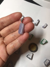 Load image into Gallery viewer, 100% natural type A icy watery sunny green/purple small Jadeite Jade baroque pendant group AX149
