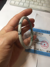 Load image into Gallery viewer, 60.2mm certified Type A 100% Natural sunny green red brown slim round cut Jadeite Jade bangle PH209-6198
