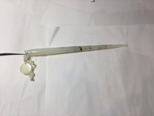 Load image into Gallery viewer, 16.5cm 100% Natural White Light Green Yellow Autumn Hues Xiu Jade (Serpentine) Hairpin with hanging beads SY136
