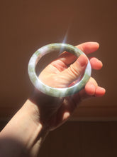 Load image into Gallery viewer, 62.5mm certified 100% natural Type A purple white brown jadeite jade bangle AZ158-4008
