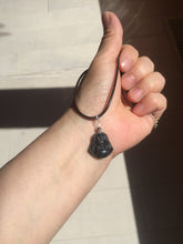 Load image into Gallery viewer, 100% Natural type A black white(Wuji 乌鸡, Shuimo 水墨) small happy Buddha (拇指佛) jadeite Jade pendant group PB44
