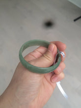 Load image into Gallery viewer, 51.6mm certified Type A 100% Natural oily dark green  thin style Jadeite jade bangle AM72-2823
